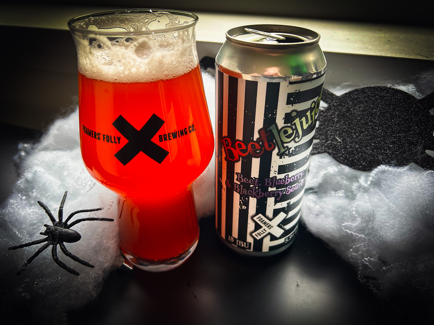 Beetlejuice Sour Ale with Beets, Blueberries, and Blackberries – Now Available!